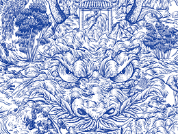 版画风格插画