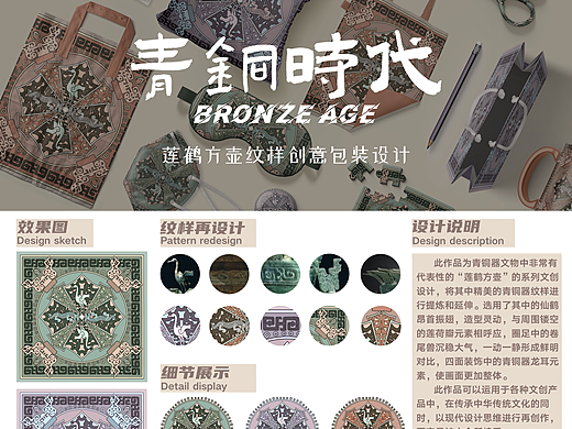 文创设计｜莲鹤方壶纹样再设计｜包装设计