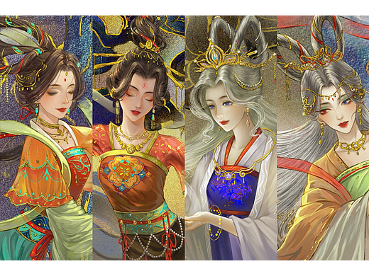 毕业设计|"云梦灼霜"插画设计