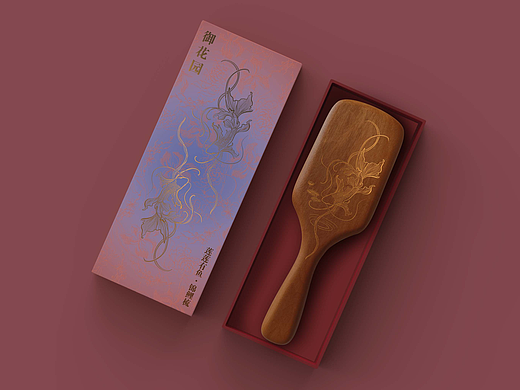 《御花园》莲莲有鱼·锦鲤板梳 产品及包装设计