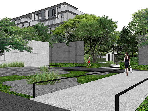 重庆融创大区景观SU模型下载