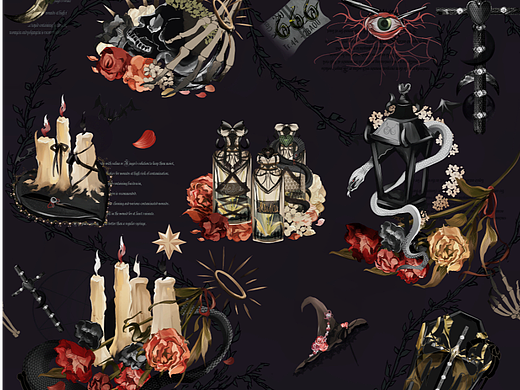 貪欲吞噬者|印花稿件展示（個(gè)人主頁-ZNjQwNzQ4NjA=） - 商業(yè)插畫 - 站酷設(shè)計(jì)師月耀狐狐原創(chuàng)素材 - 站酷ZCOOL