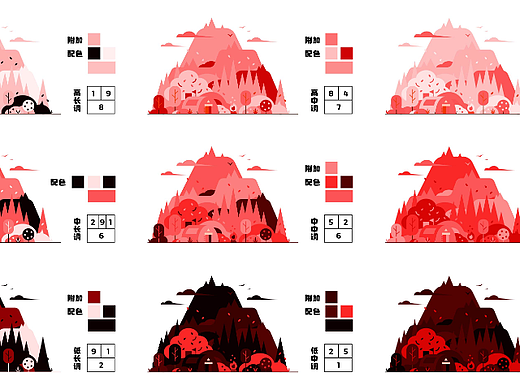 （07/07）色相對(duì)比圖，明度對(duì)比圖，純度對(duì)比圖制作