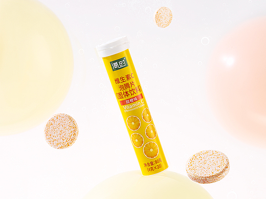 维生素C泡腾片产品静物拍摄