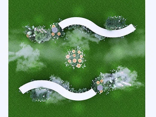 绿植休息区