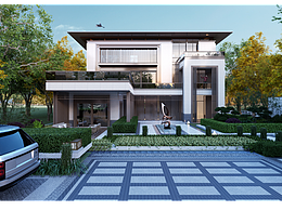 新中式獨棟別墅-建筑動畫