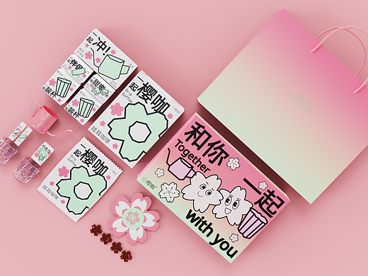 【包装设计】《和你一起》——樱花主题咖啡挂耳包装