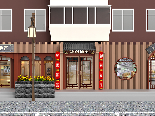 东北民俗风主题街区（个人主页-ZNjAwNTQ1NTI=） - 商业空间设计 - 站酷设计师大泽杂货铺原创素材 - 站酷ZCOOL