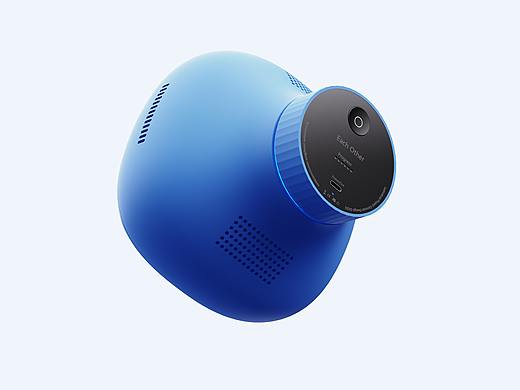 Each Othe 视觉助手。人工智能投影机概念。