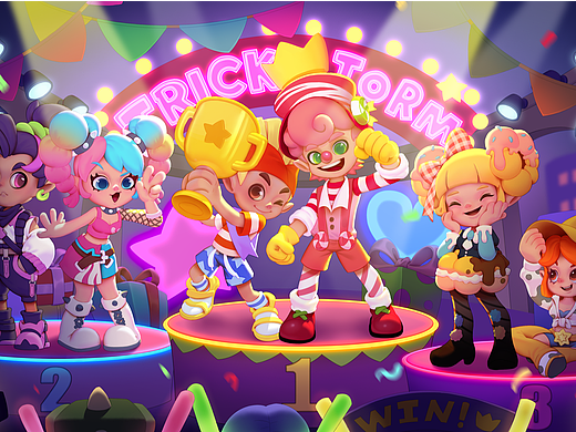 为《TRICK STORM》项目制作的美术kv过程图2  