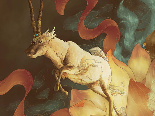 《云端之灵》系列插画六|藏羚羊