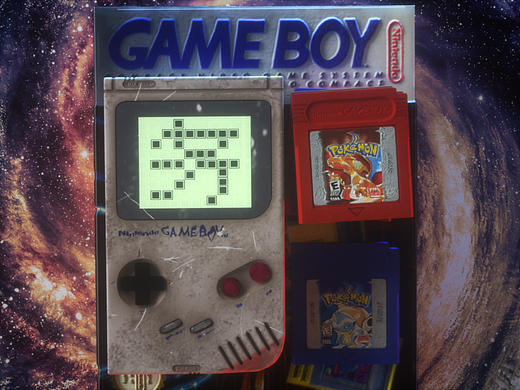 古董脏旧材质游戏机效果