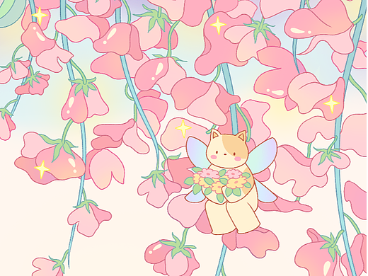 藤蔓上的貓咪精靈～（個人主頁-ZNjQ2MDg4NjQ=） - 商業(yè)插畫 - 站酷設(shè)計師插畫師塔里原創(chuàng)素材 - 站酷ZCOOL
