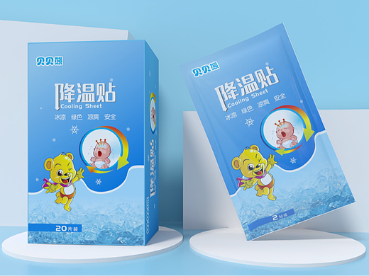 包装设计|贝贝熊降温贴