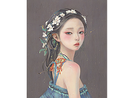 戴花女孩兒