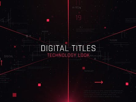 AE模板|酷炫科技数字电影预告片标题展示片头