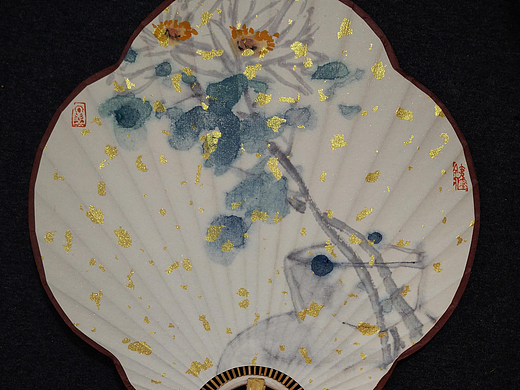 2022.春月.纸本扇面水墨-花鸟作品