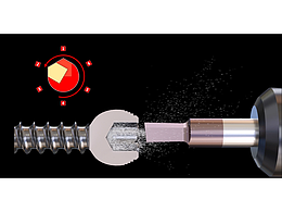 数控切削刀具 /走心机 /口腔种植体梅花铲刀3D动画制作