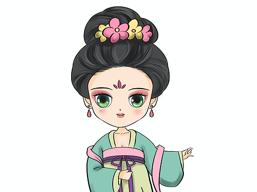 古代Q版人物插画