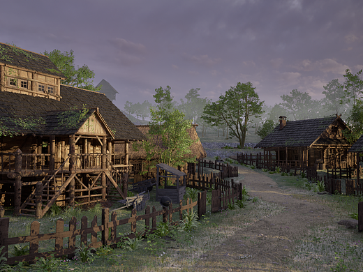 UE5写实场景小练习《村落》（个人主页-ZNjY1NTMzNjA=） - 场景 - 站酷设计师famiao原创素材 - 站酷ZCOOL