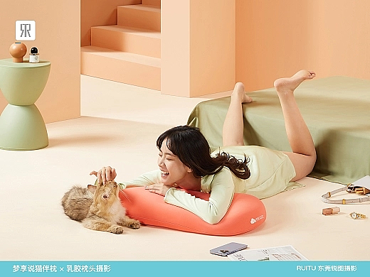 【平面＋视频】电商摄影|梦享说猫伴枕×东莞锐图摄影
