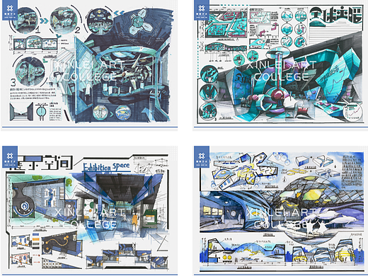 科普展示快题设计手绘/展示设计手绘