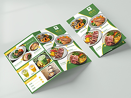 原创菜单设计 | 轻食品牌 | 二折页宣传单 | 台卡