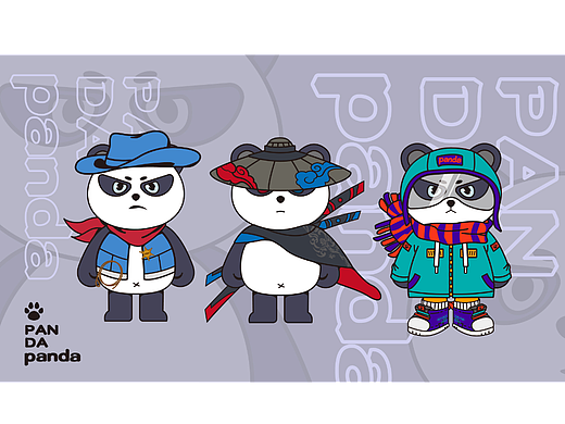 矢量插画练习① - 熊猫IP形象