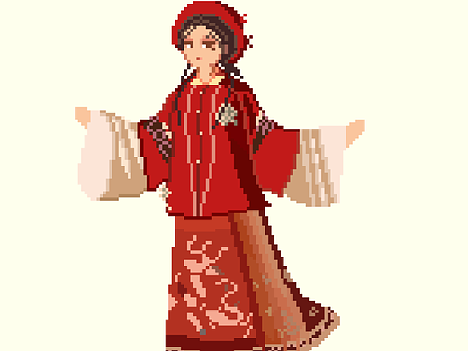 中国风像素画——马面裙