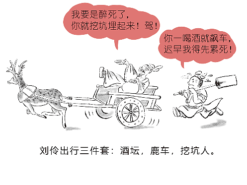 《世说新语漫画》之《人生一场醉》
