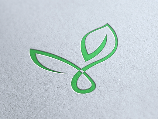 素食主义logo线条简约设计