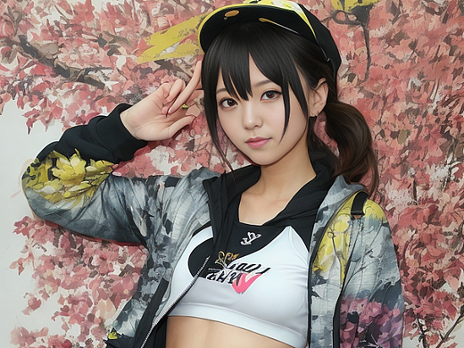 黑色蒸汽朋克风格少女