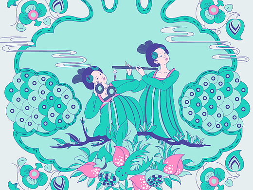 石榴花纹样