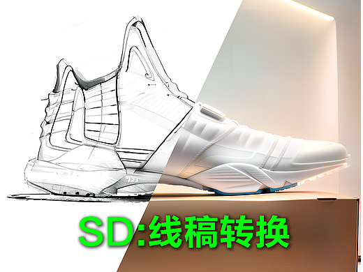 SD：线稿转换效果图