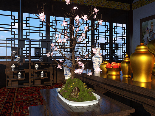 看《道士下山》有感渲染的小树开花