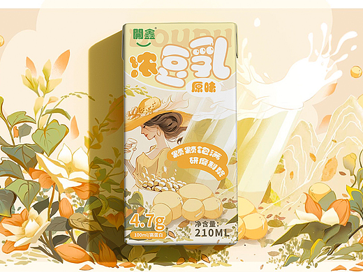 開鑫浓豆乳包装——乐享生活