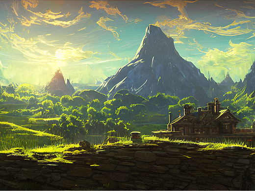 AI绘图-漫画场景/风景