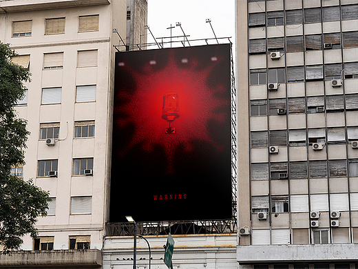 公益创意海报-疫情警报WARNING