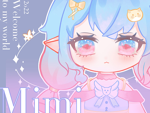 MiMi女孩IP文创产品插画