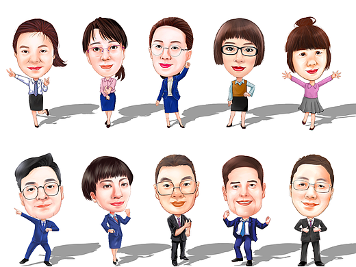 定制員工卡通畫像（個人主頁-ZNjY3Nzc5NzI=） - 商業(yè)插畫 - 站酷設(shè)計師lzb_123原創(chuàng)素材 - 站酷ZCOOL