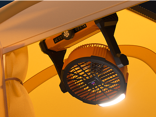 三维产品动画 充电式便携电风扇