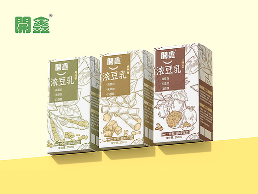 開鑫浓豆浆包装设计