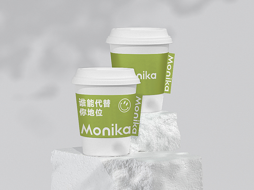 Monika-柠檬茶咖啡餐饮品牌LOGO设计-谁能代替你地位