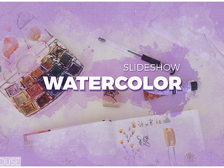 AE模板|水彩动态创意产品艺术渐变背景展示宣传片