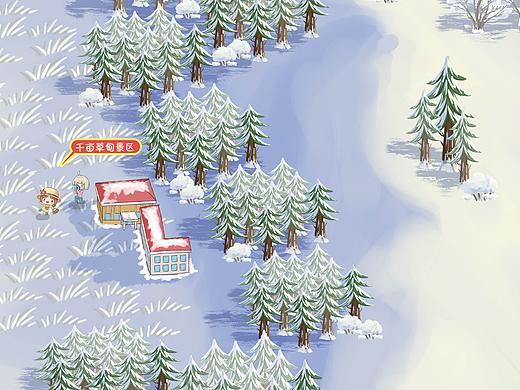 手绘地图——智慧导览大明山景区