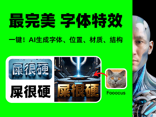 🔥一键 字体特效 Fooocus 教程 AI字体特效