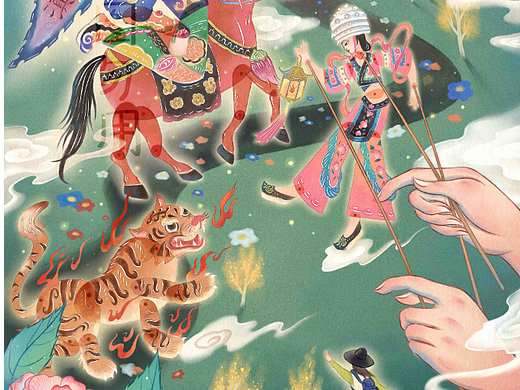 探寻传统文化-《入滇记》国风系列插画