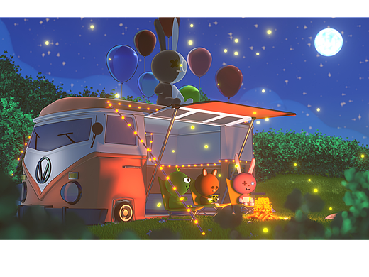 BLENDER|一起去露营|3D场景建模渲染|