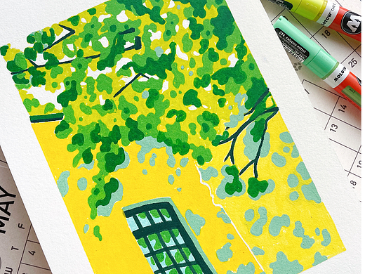丙烯马克笔插画系列