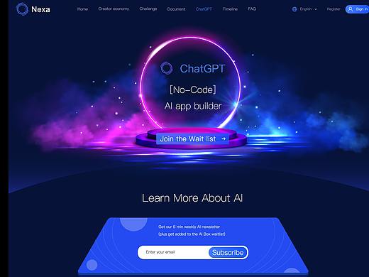 NEXA的AIbox的主题首页设计作品